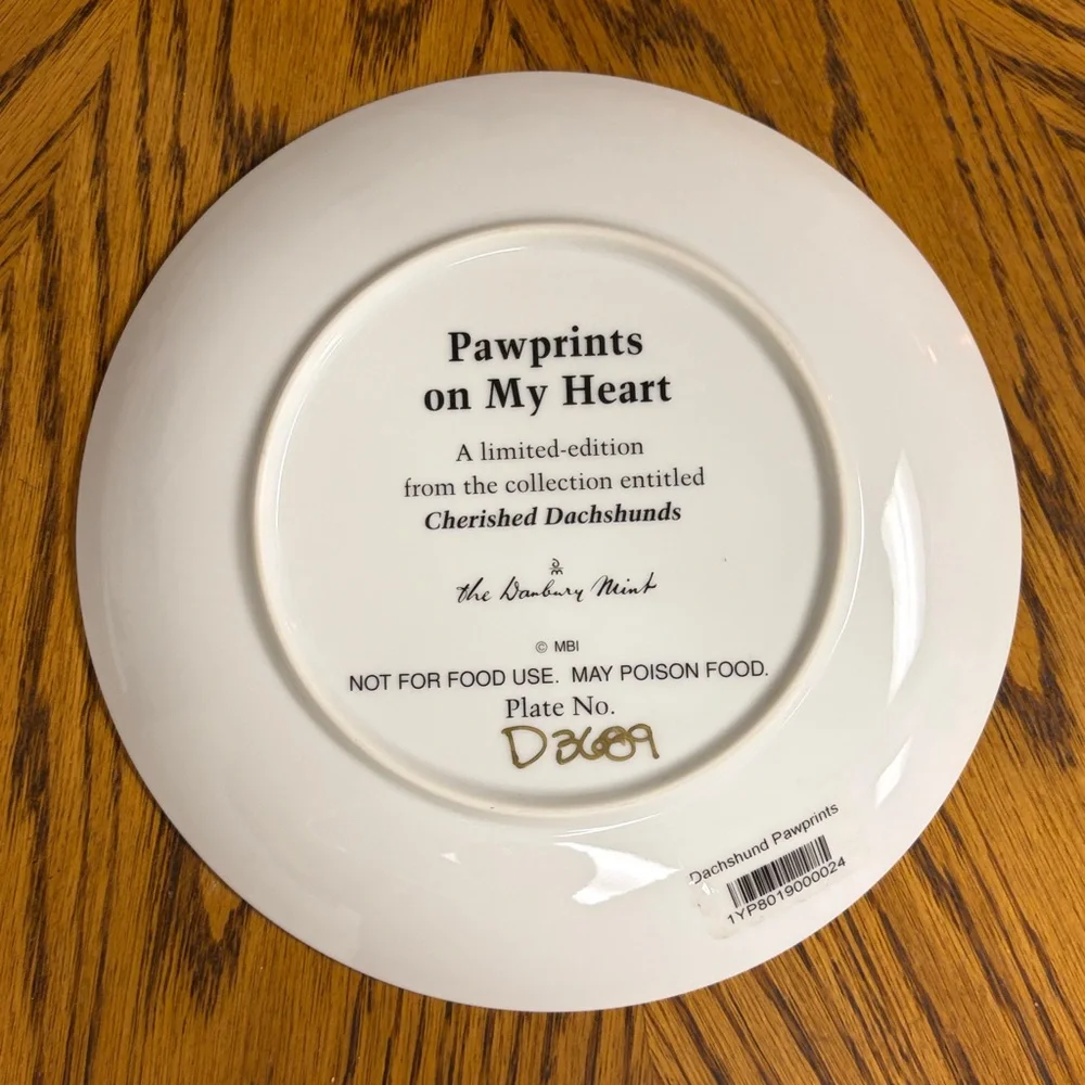 Danbury Mint Limited Edition Cherished Dachshunds Decorative Plate